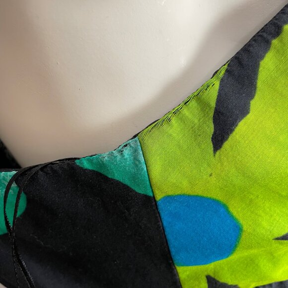 Jax Floral Dress FLAWS A-Line Size 6 Blue Green Yellow Fit and Flare Sleeveless - Picture 11 of 14